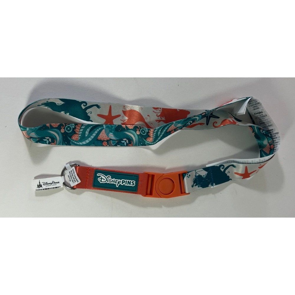 Disney Parks Disney Pins The Little Mermaid Reversible Lanyard Ariel 25" New OS